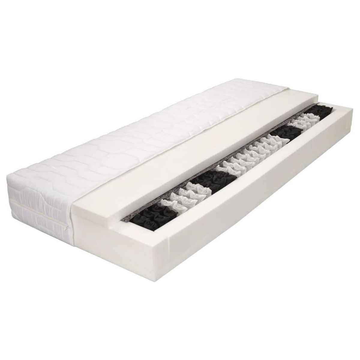 VIDAXL Matelas 80 x 200 cm 7 zones Ressort ensache 20 cm H3