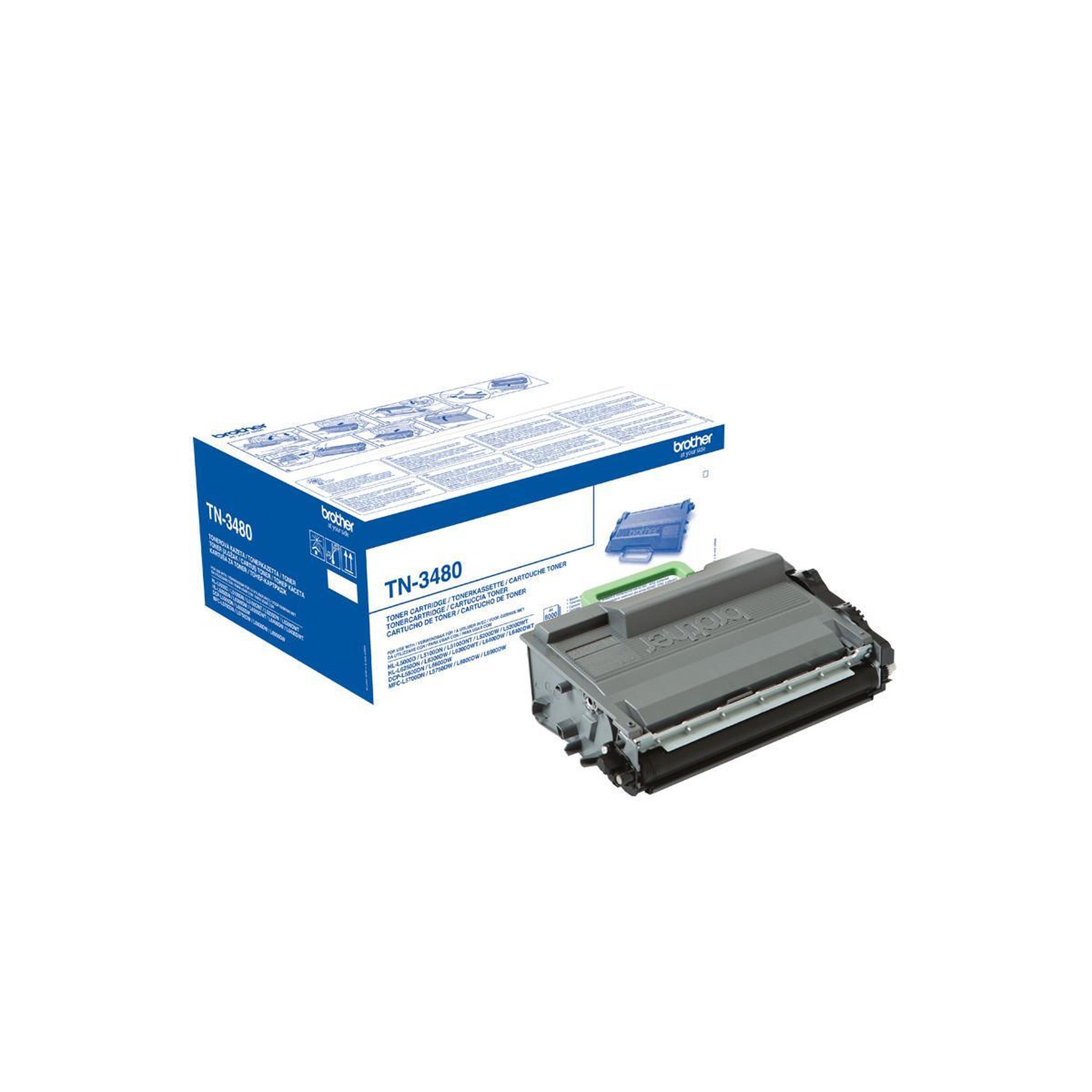 Voir la diapositive 2 : Brother Cartouche de toner Brother TN-3480P noir