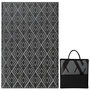 Voir la diapositive 5 : OUTSUNNY Tapis d'extérieur réversible motif graphique dim. 2,7 x 1,8 m polypropylène gris noir