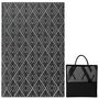 Voir la diapositive 5 : OUTSUNNY Tapis d'extérieur réversible motif graphique dim. 2,7 x 1,8 m polypropylène gris noir