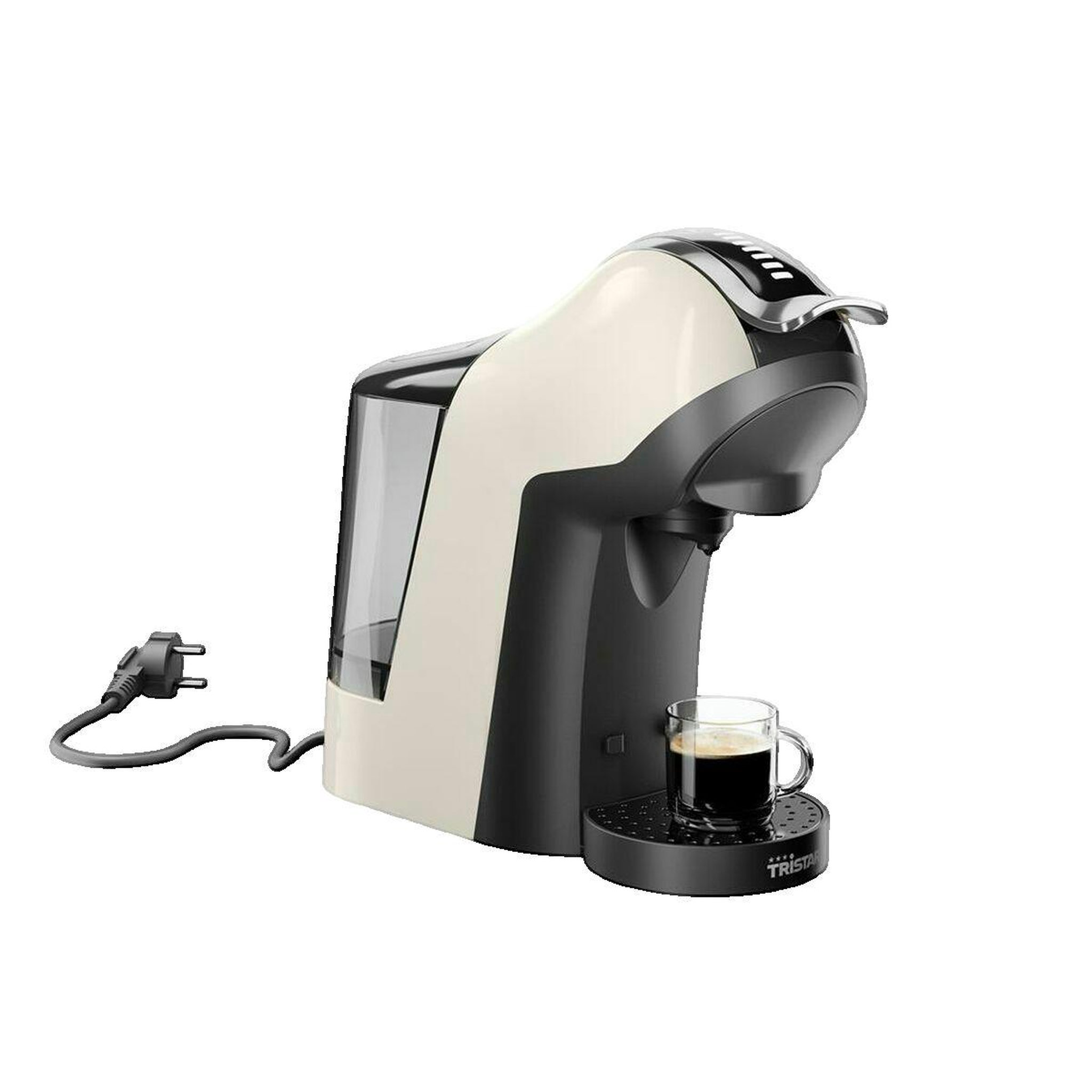 TRISTAR Cafetière à dosettes Tristar CM-2301 3-en-1 compatible Nespresso®, Dolce Gusto et dosettes E.S.E.