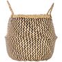 Voir la diapositive 2 : ATMOSPHERA Panier de Rangement Pliable à Anses Seagrass 40cm Noir & Naturel