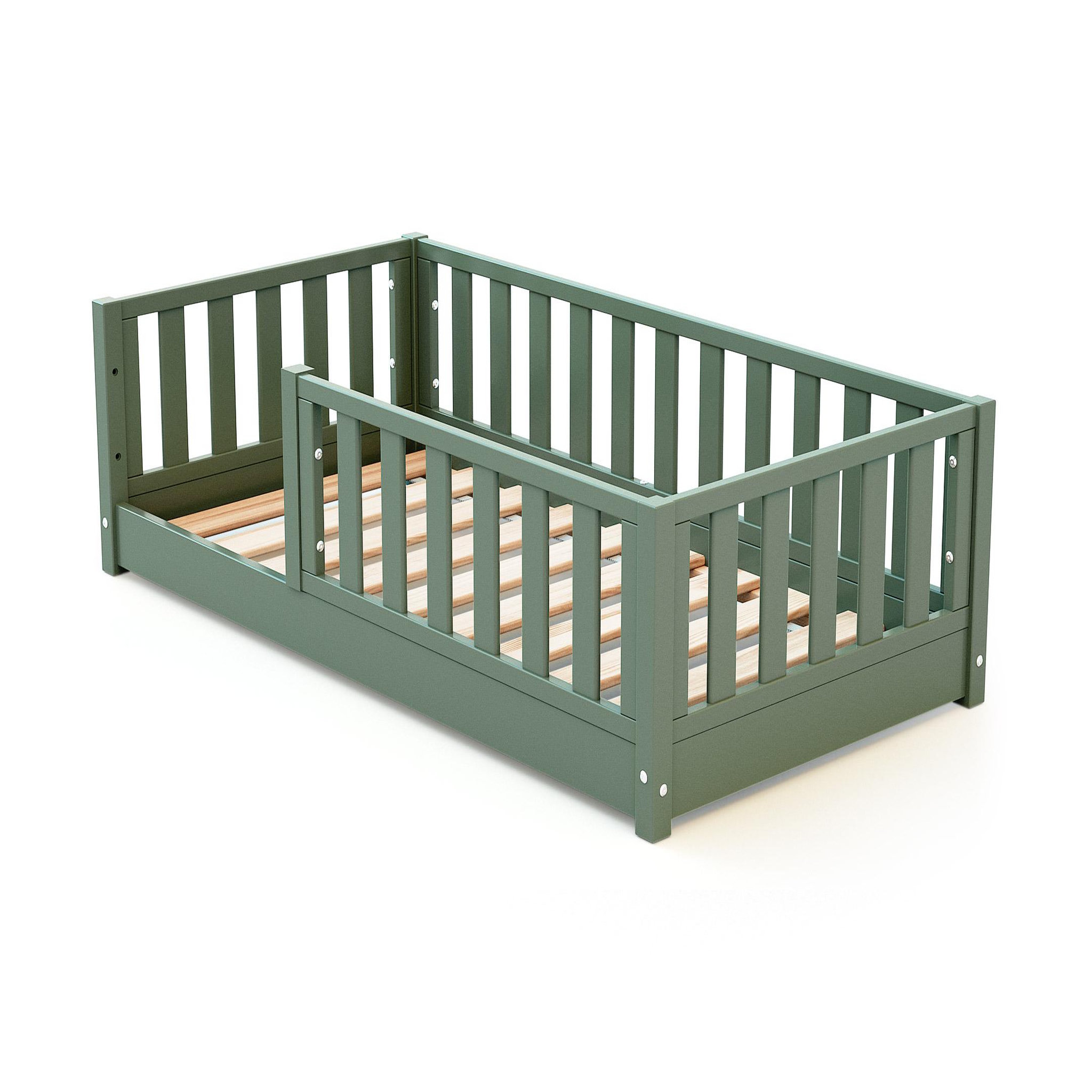 Voir la diapositive 1 : JURABABY Lit enfant au sol en bois sonho mini - 70x140