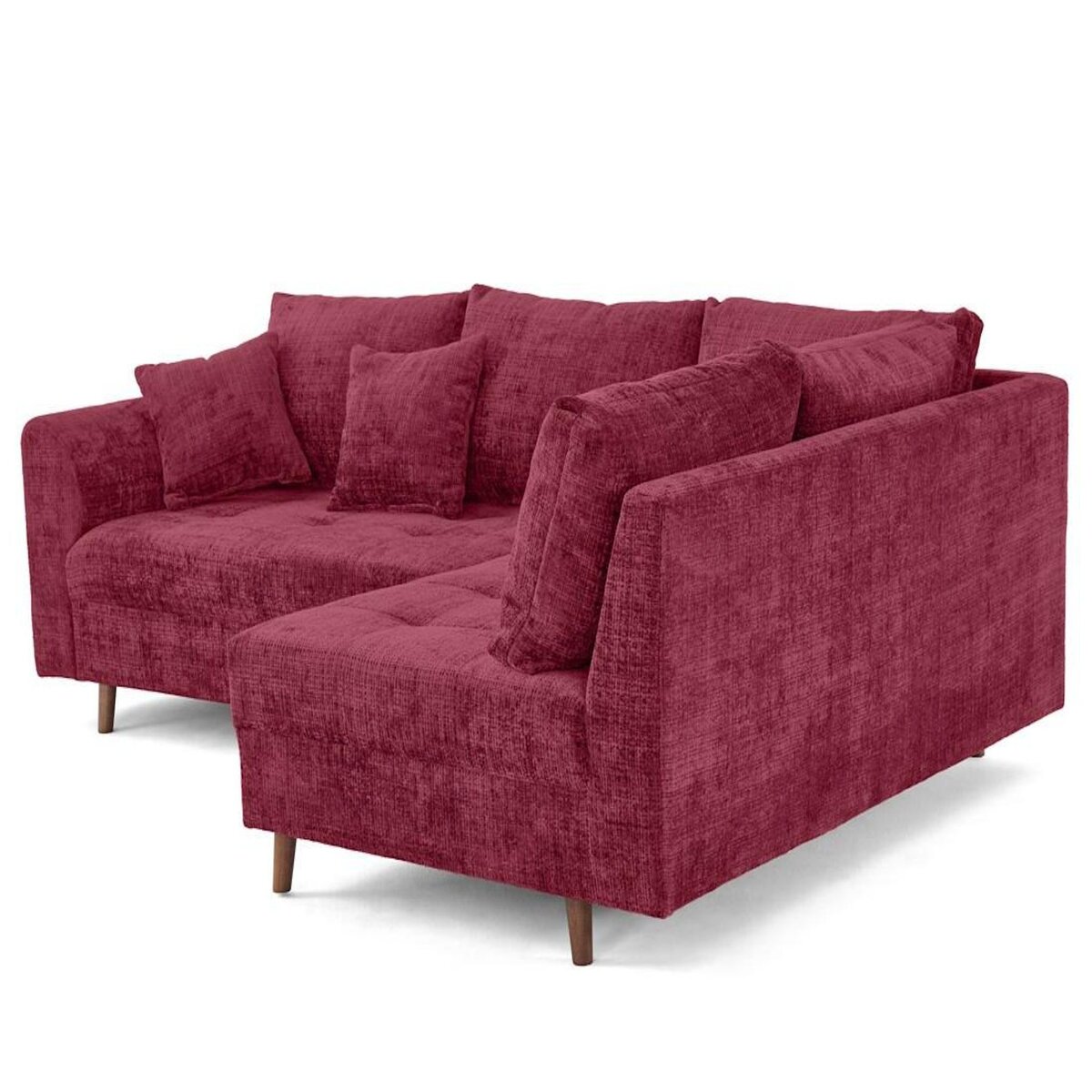 LISA DESIGN Rune - canapé d'angle droit 4 places en velours texturé