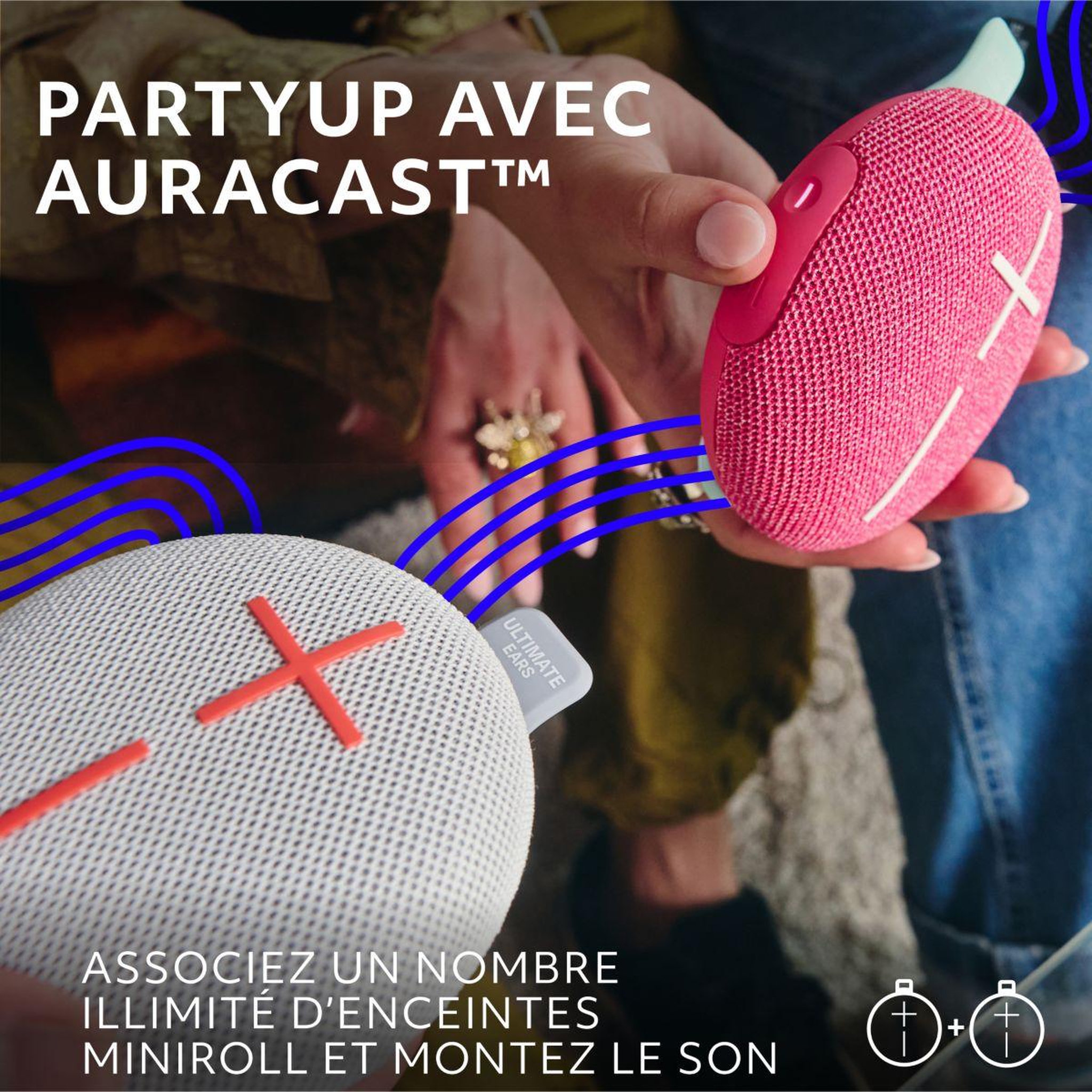 Voir la diapositive 3 : Ultimate ears Enceinte portable MINIROLL Gris