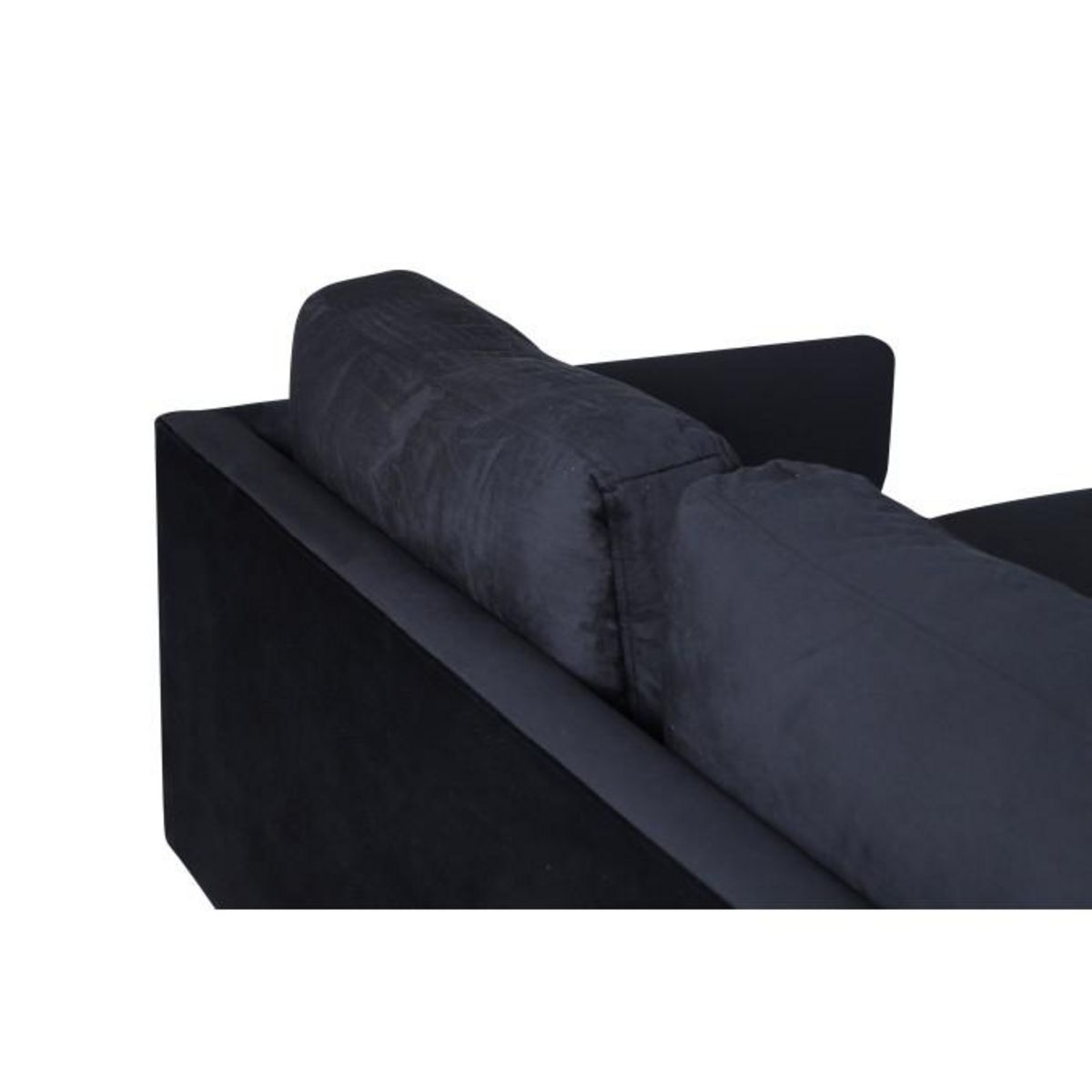 Paris Prix Canapé d'Angle en Velours  Zoom  260cm Noir