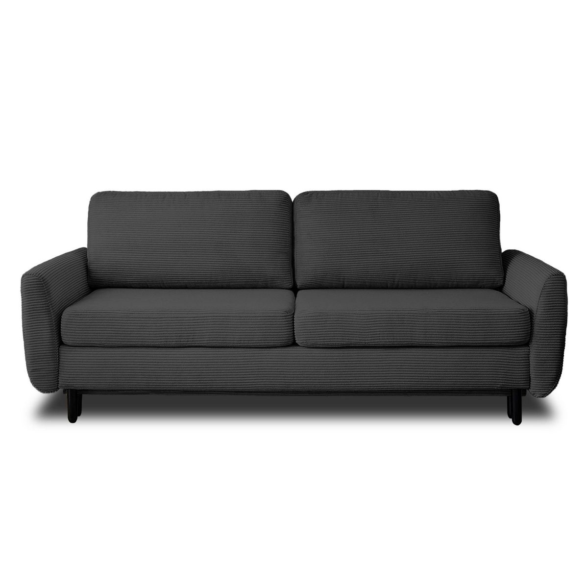 LISA DESIGN Dan - canapé 3 places - convertible avec coffre - en velours côtelé