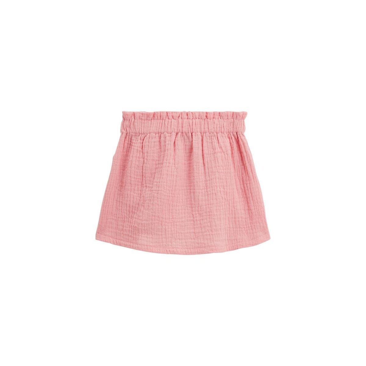 Petit Béguin Jupe enfant rose en gaze de coton Caraïbes
