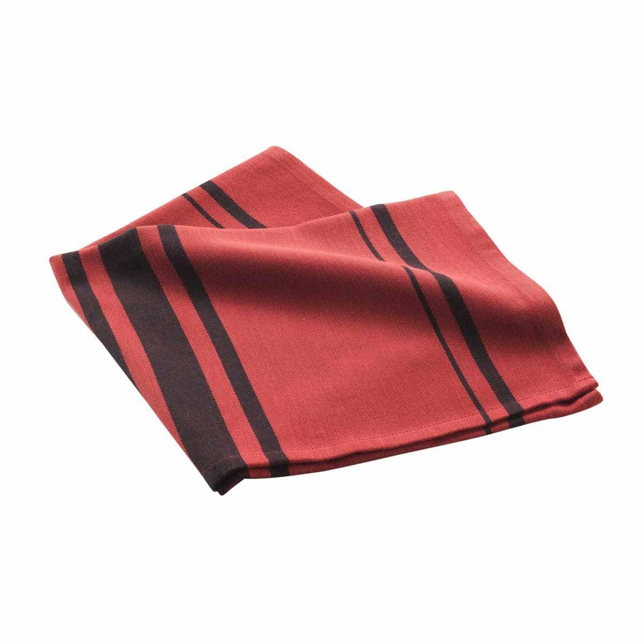 Douceur d'Intérieur Torchon en coton tissé  comptoir  50x70cm rouge