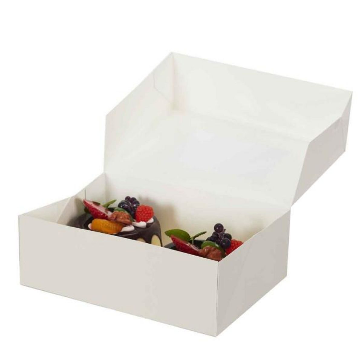 Paris Prix Lot de 2 Boîtes à Gâteaux  Rectangles  22cm Naturel