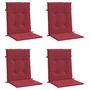 Voir la diapositive 3 : VIDAXL Coussins de chaise de jardin a dossier bas lot de 4