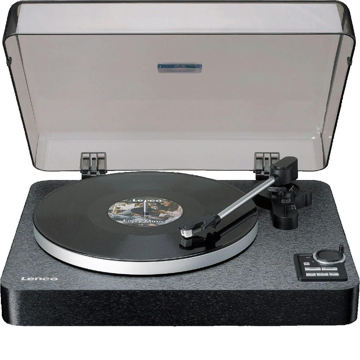 Lenco Platine vinyle Lenco LBTA-165BK noire entièrement automatique avec Bluetooth