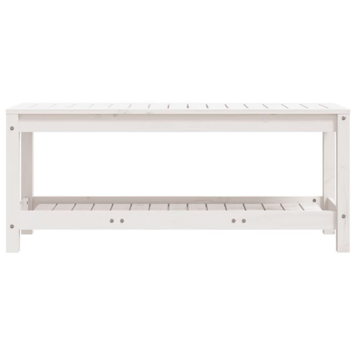 VIDAXL Banc de jardin blanc 108x35x45 cm bois massif de pin