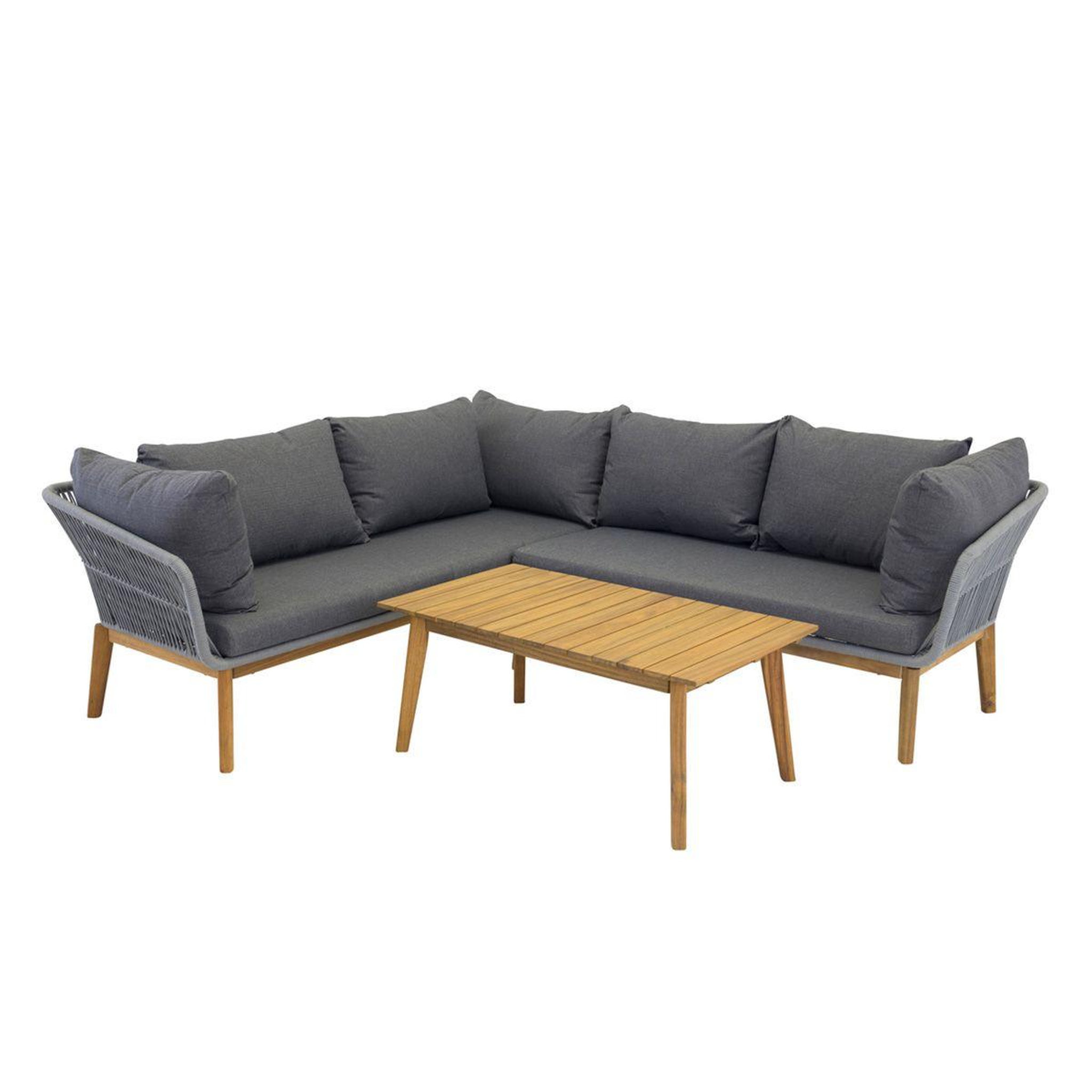 Paris Prix Salon d'angle de jardin en bois  chania  210cm gris