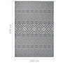 Voir la diapositive 6 : VIDAXL Tapis a tissage plat d'exterieur 160x230 cm Rayures bleues