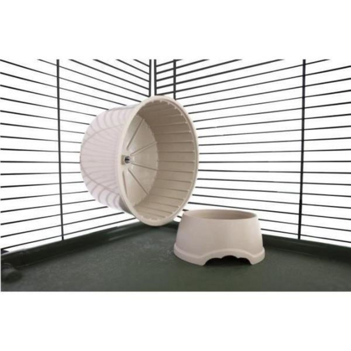 KERBL Cage 3 étages pour petits rongeurs 80*45*53 cm - FLAT NATURE - KERBL