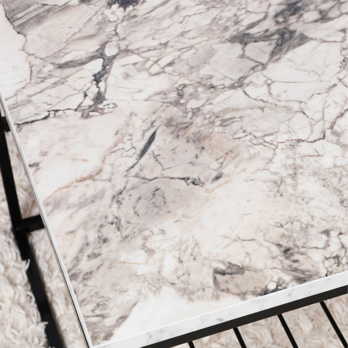 CONCEPT USINE Table basse effet marbre MARBEL