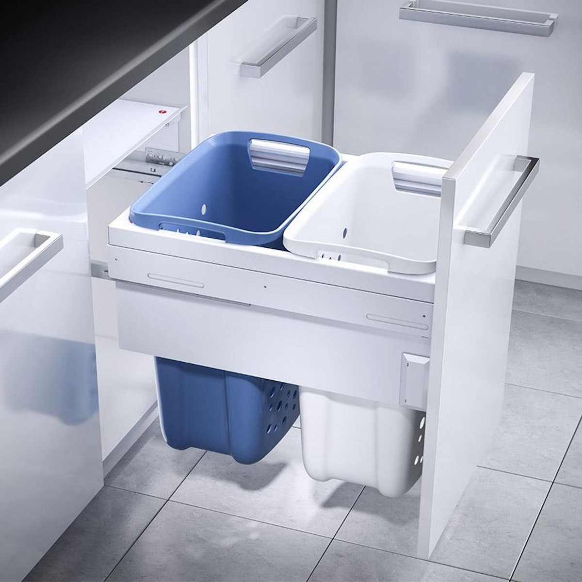 HAILO Double panier à linge encastrable 66L Hailo Laundry Carrier 450