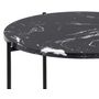 Voir la diapositive 5 : LISA DESIGN Ezaro - table basse ronde - 42 cm - plateau en marbre - pieds en acier