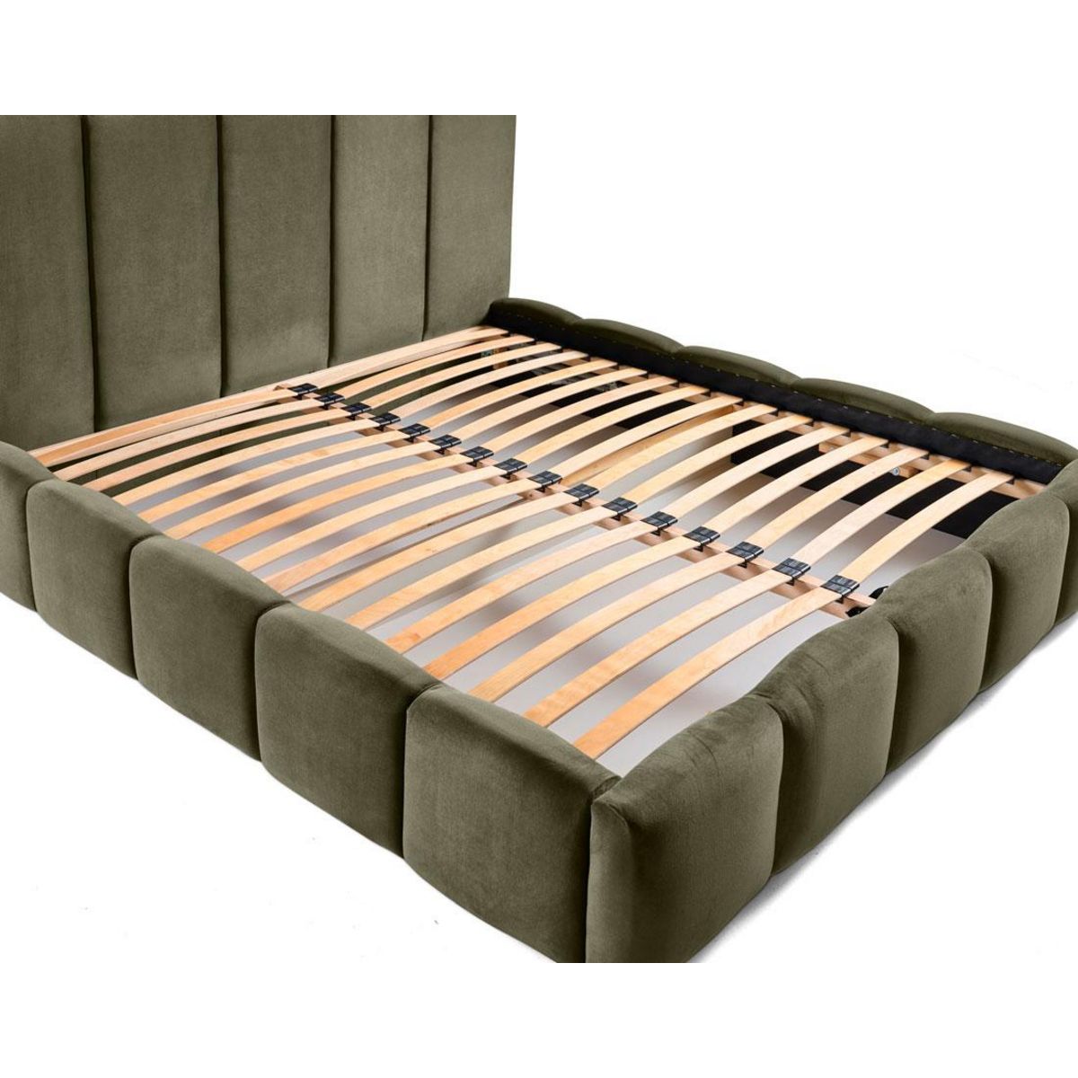 BEST MOBILIER Torreon - lit coffre - 160x200 - sommier inclus - en velours