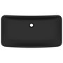 Voir la diapositive 3 : VIDAXL Lavabo de luxe rectangulaire Noir mat 71x38 cm Ceramique