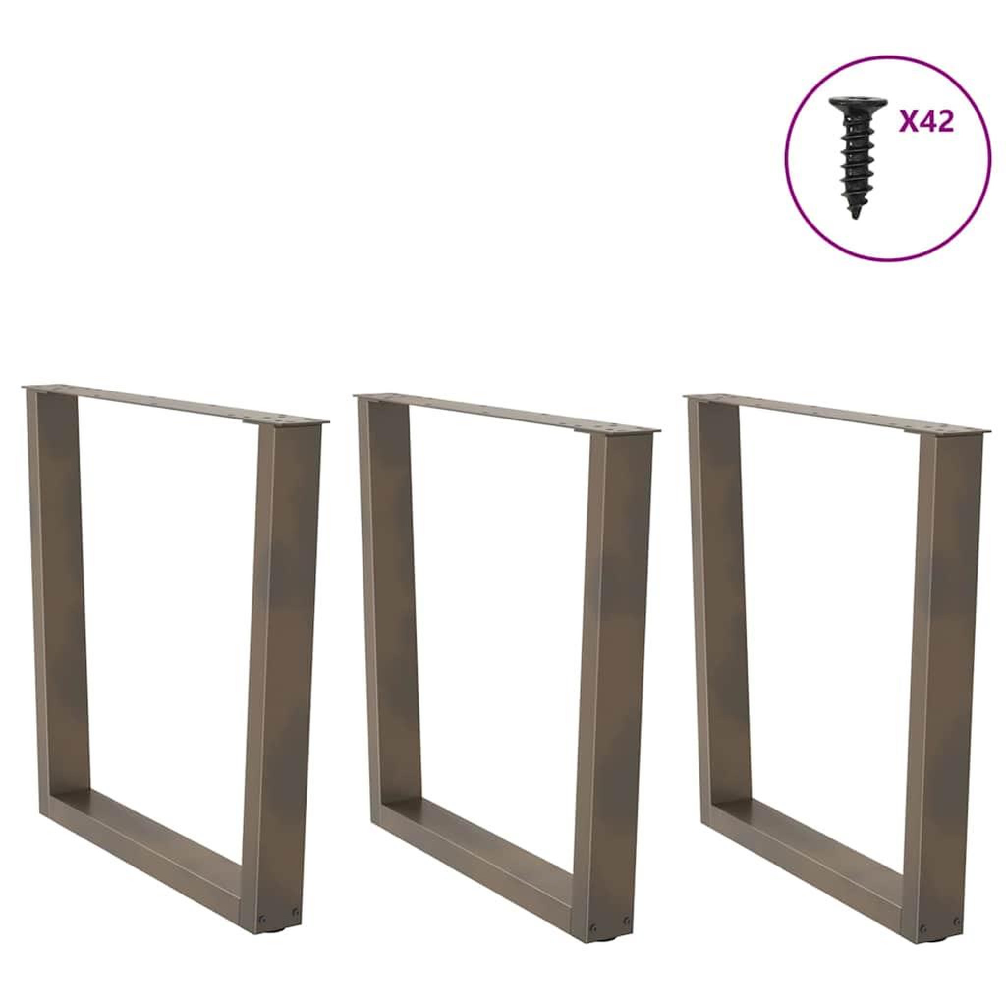 Voir la diapositive 3 : VIDAXL Pieds de table a manger forme de V 3 pcs 90x(72-73,3) cm acier