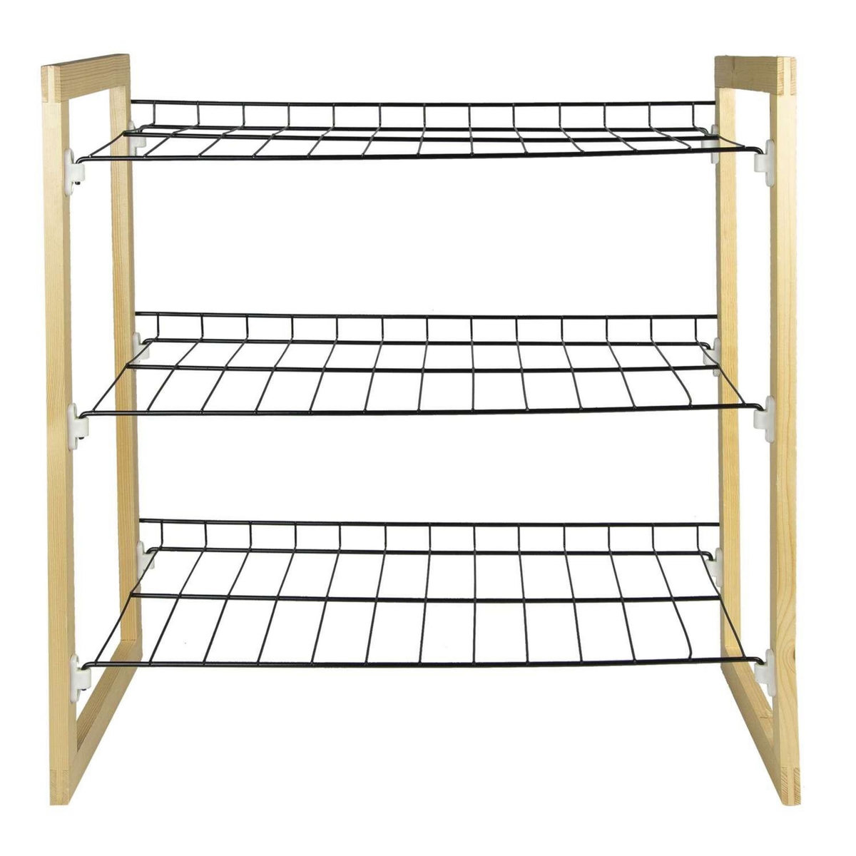 TOILINUX Etagère multi-usage 3 niveaux en pin et métal