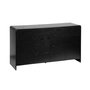Voir la diapositive 1 : SWEEEK Buffet de rangement. buffet bas. 2 tiroirs 4 portes effet bois noir arrondi