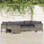 Voir la diapositive 1 : VIDAXL Salon de jardin 6 pcs avec coussins Gris Resine tressee