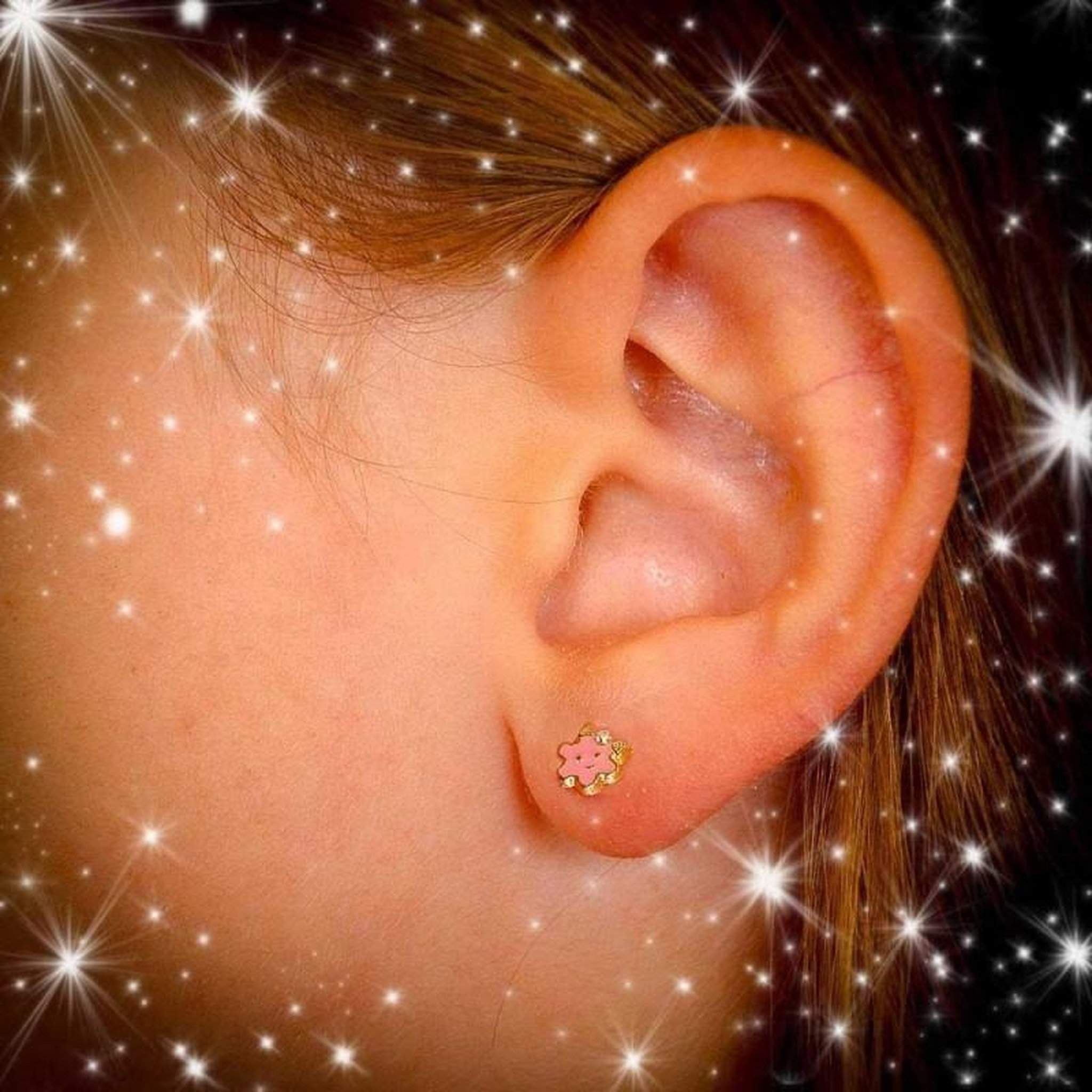 Voir la diapositive 4 : L'ATELIER D'AZUR Boucles d'Oreilles  Or 18 Carats 750/000  Jaune - Fleur