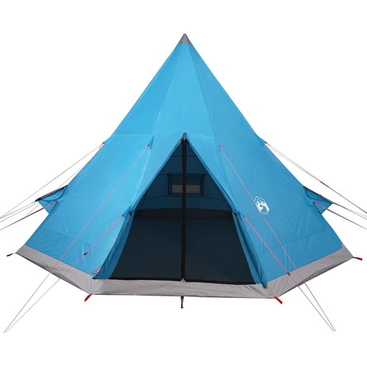 VIDAXL Tente de camping tipi 4 personnes bleu impermeable