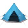 Voir la diapositive 5 : VIDAXL Tente de camping tipi 4 personnes bleu impermeable