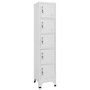 Voir la diapositive 1 : VIDAXL Armoire a casiers Blanc 38x40x180 cm Acier