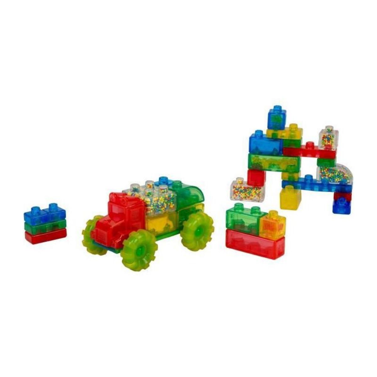 GOLIATH Blocs de construction - GOLIATH - Jelly Blox Vroom Truck Kit - Blocs souples avec voitures! Des 2 ans