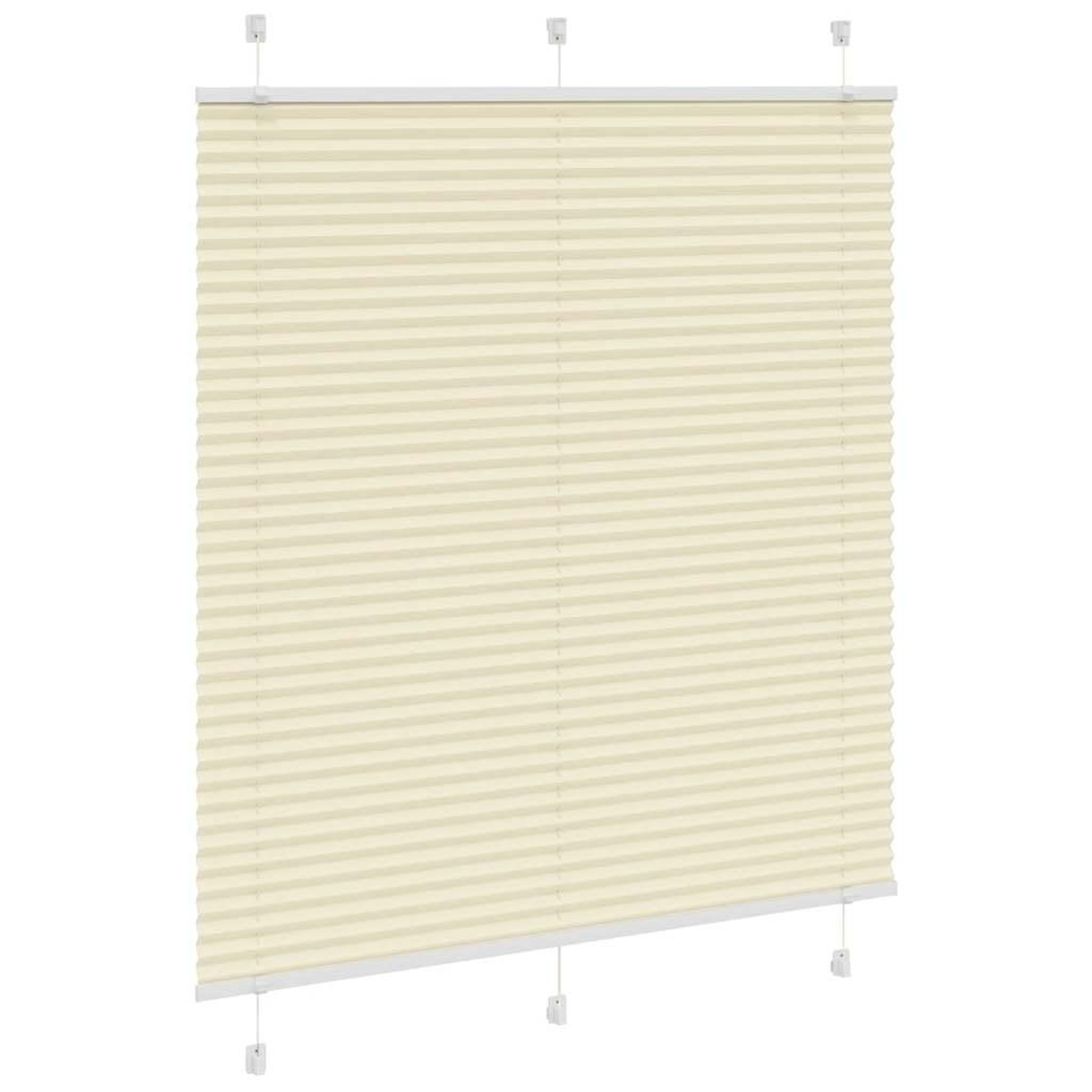 Voir la diapositive 3 : VIDAXL Store plisse creme 120x100cm largeur du tissu 119,4cm polyester