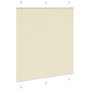 Voir la diapositive 3 : VIDAXL Store plisse creme 120x100cm largeur du tissu 119,4cm polyester