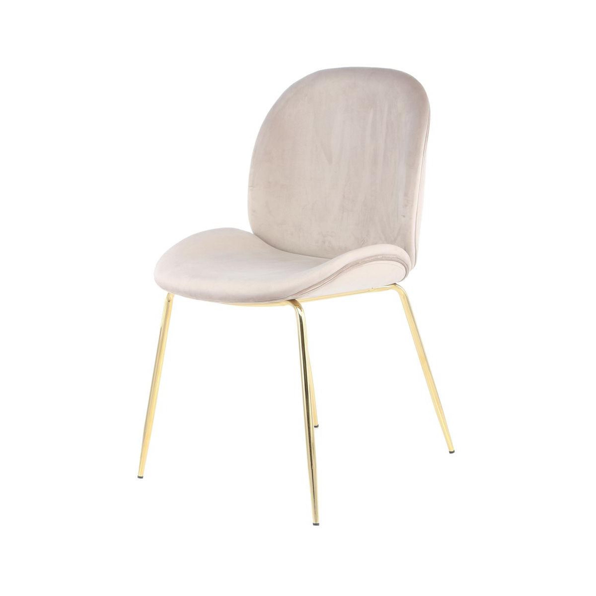 Voir la diapositive 2 : Paris Prix Lot de 2 chaises design  charlize  90cm beige & or