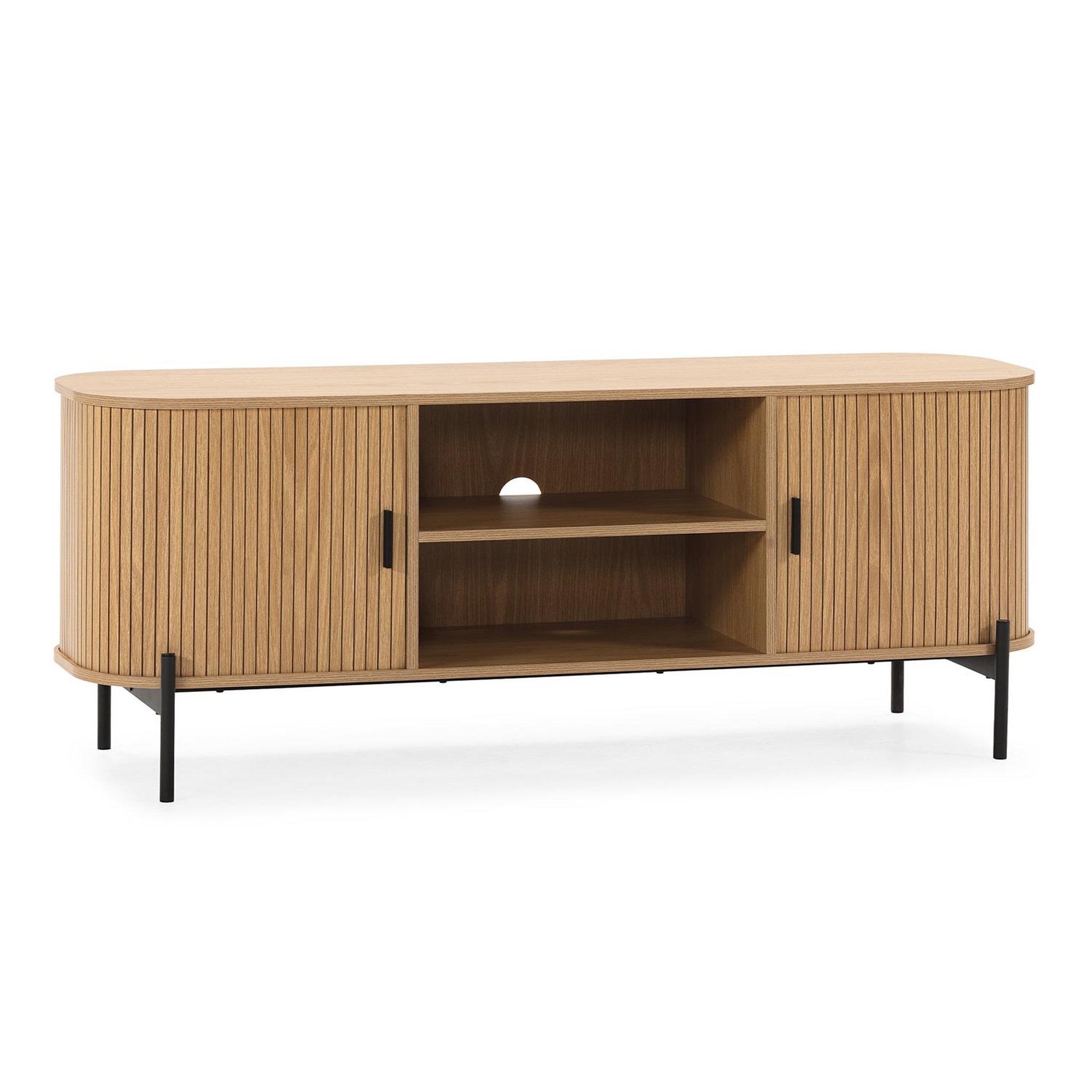VS VENTA-STOCK Meuble Tv Mónaco 2 portes effet Chêne