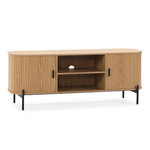 VS VENTA-STOCK Meuble Tv Mónaco 2 portes effet Chêne