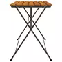 VIDAXL Table de bistro pliante 100x54x71cm Bois acacia solide et acier