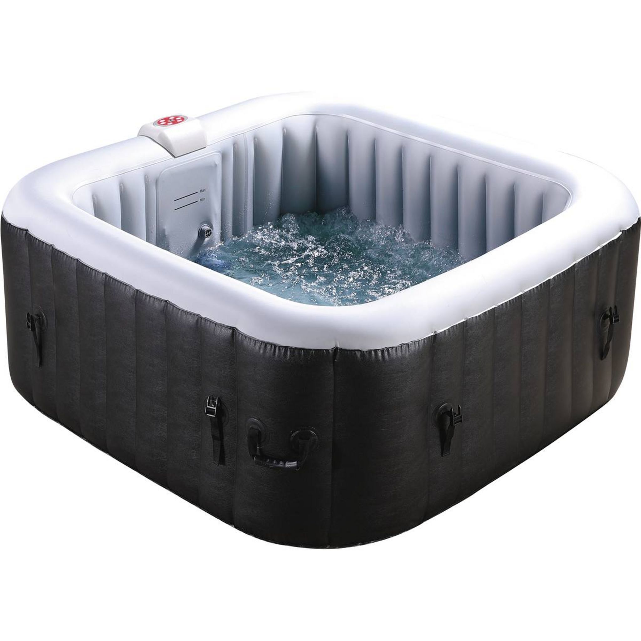 Habitat et Jardin Spa Gonflable NICE en PVC - 4 places - Gris/Noir