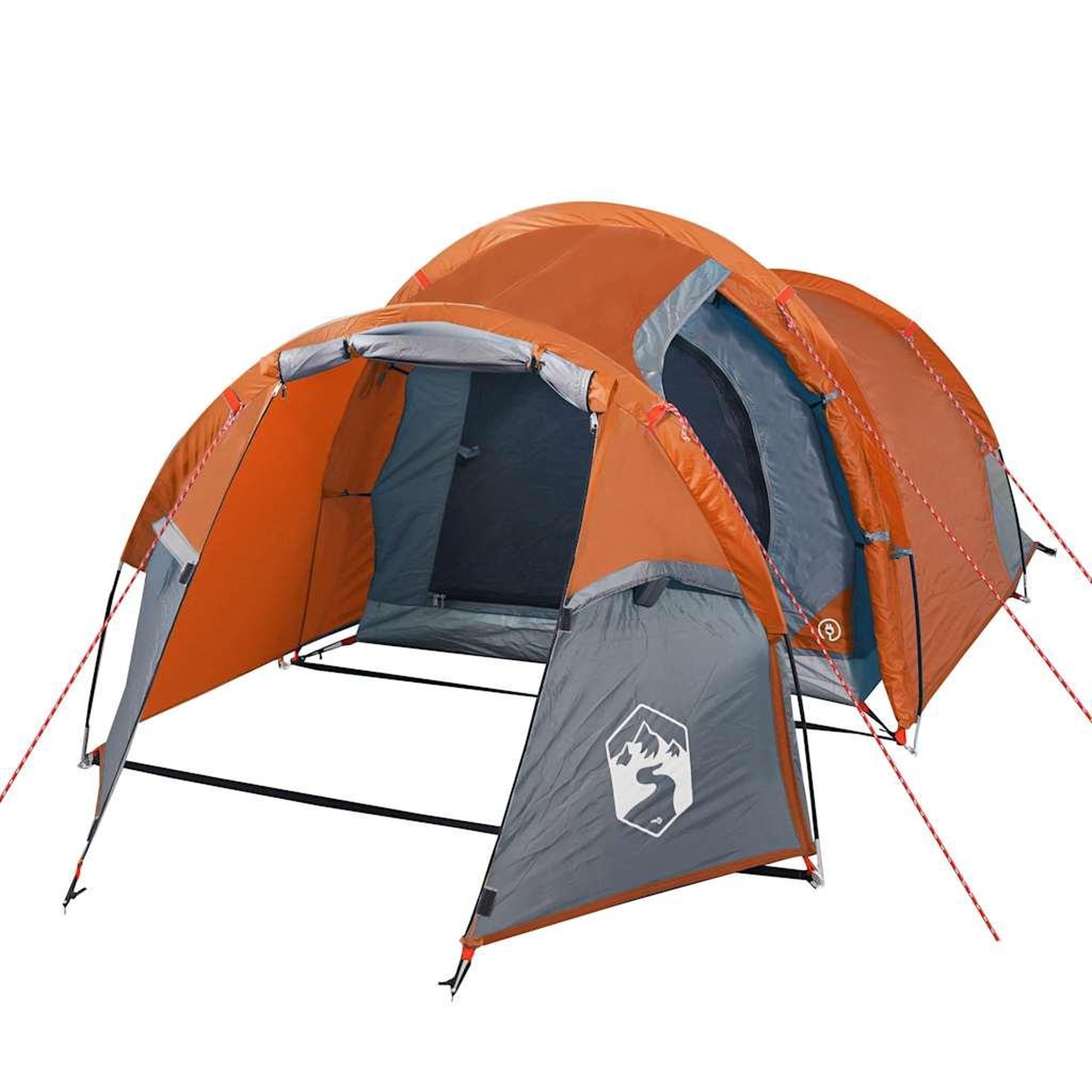 Voir la diapositive 4 : VIDAXL Tente de camping tunnel 3 personnes orange impermeable