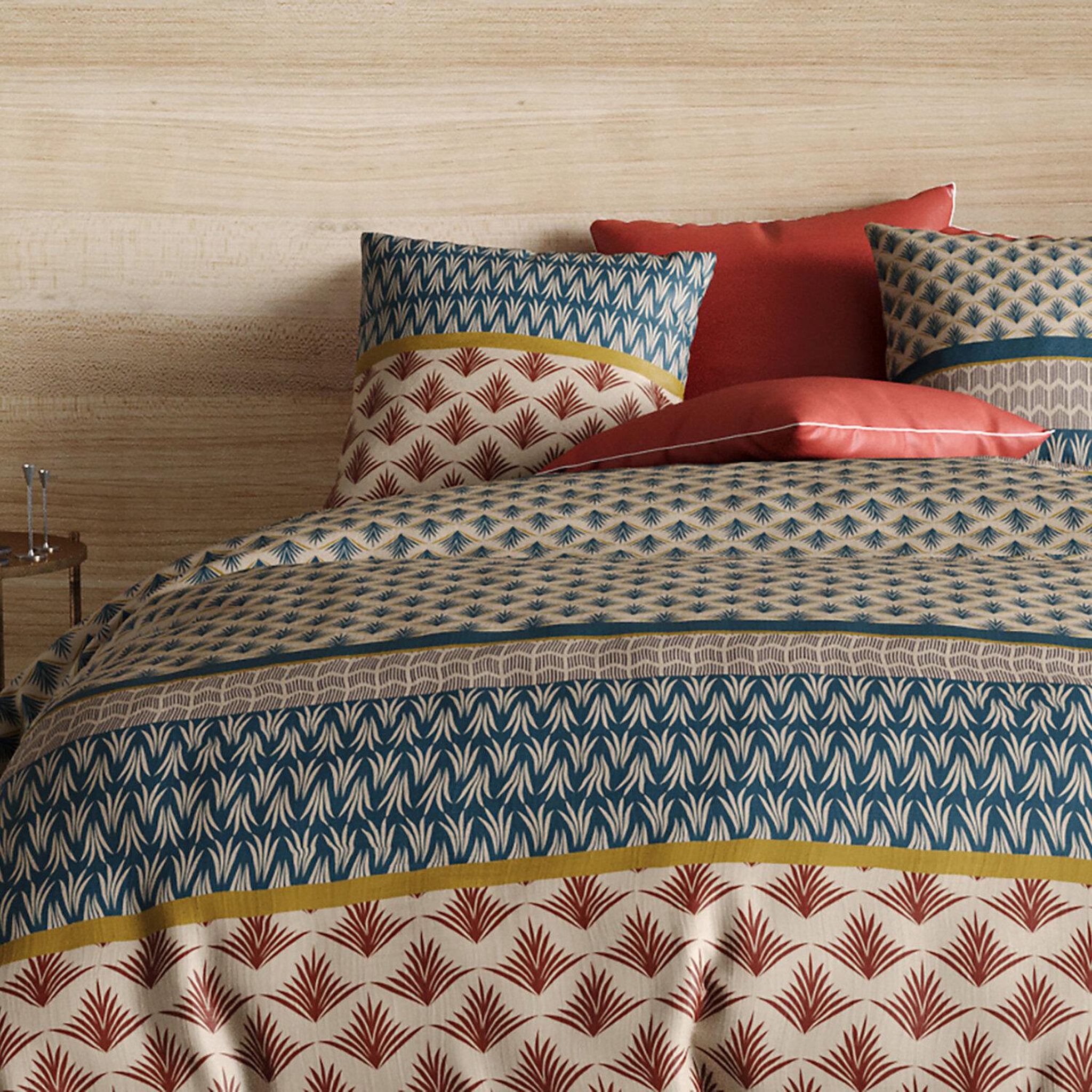 Voir la diapositive 2 : ATELIER DU COTON Parure housse de couette 100% coton 71fils manille