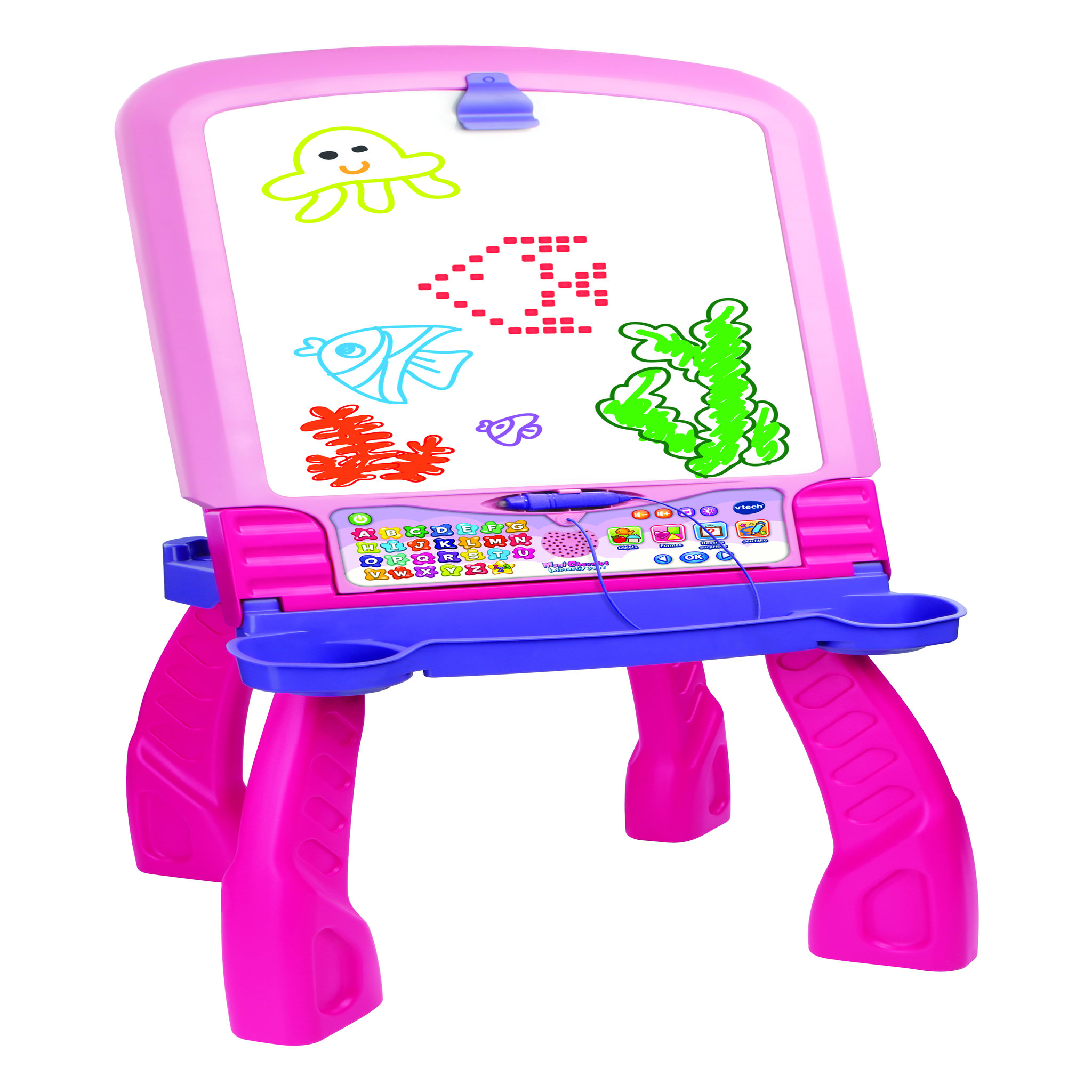 Voir la diapositive 1 : VTECH Magi chevalet interactif 3 en 1 rose 