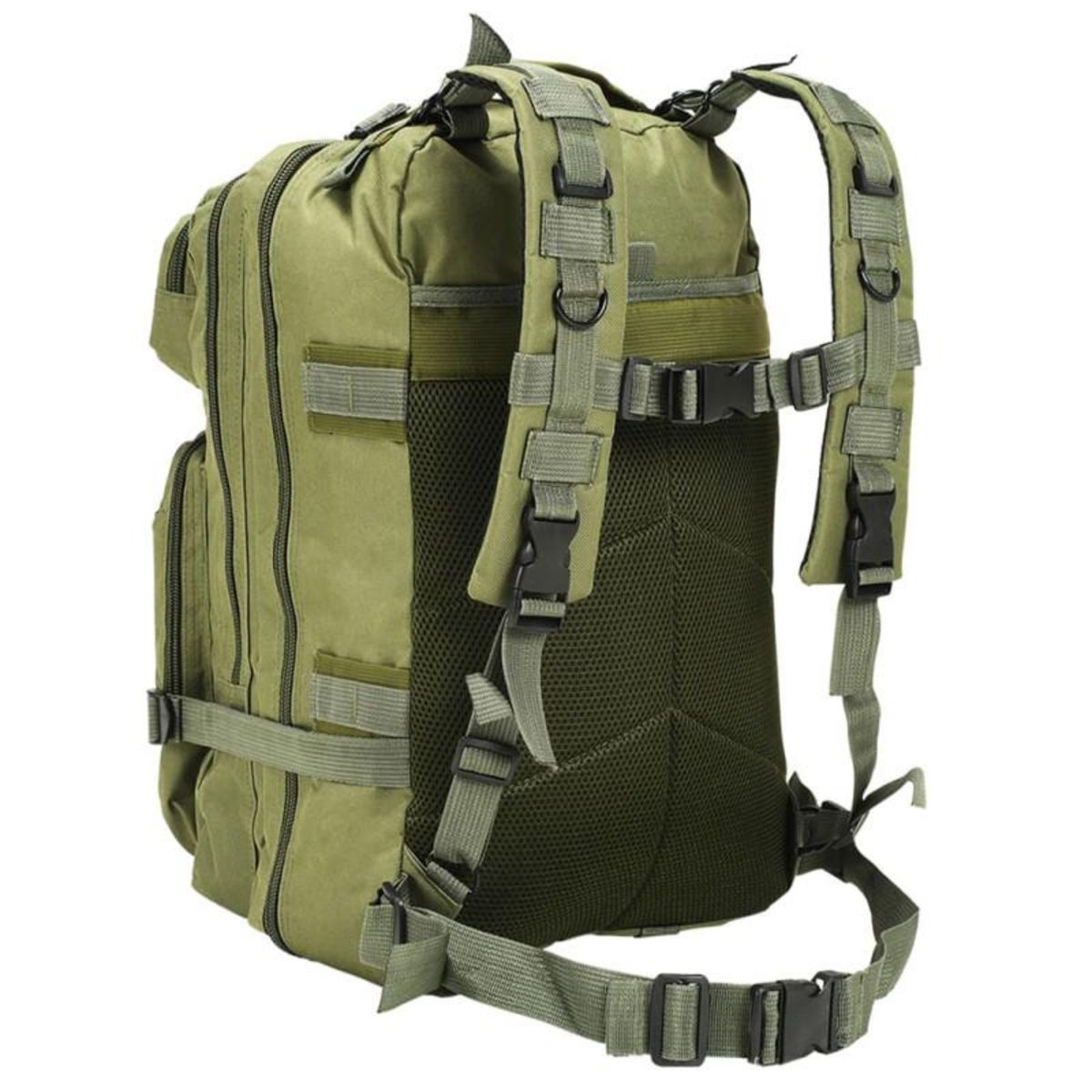 VIDAXL Sac à dos en style militaire 50 L Vert olive