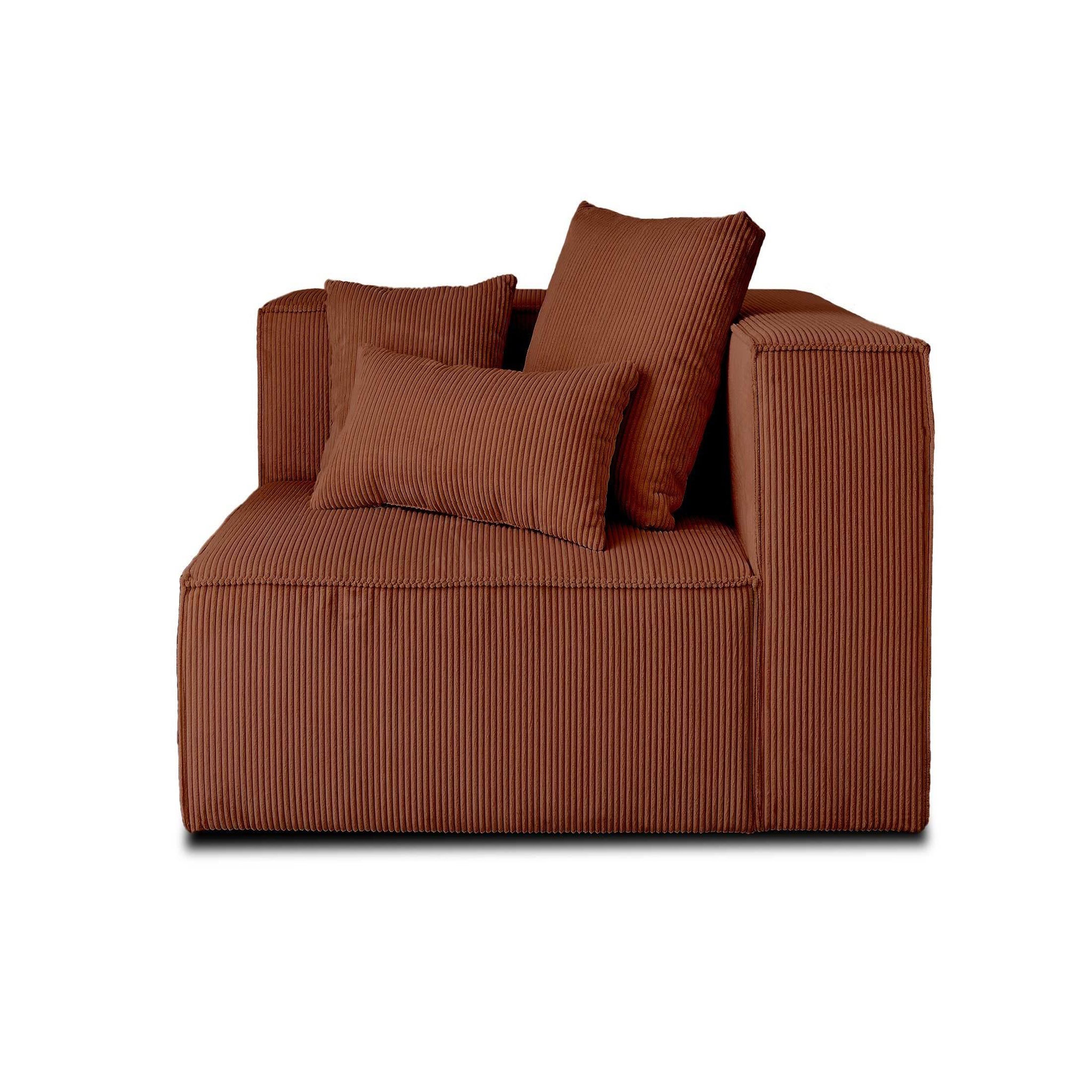 Voir la diapositive 5 : LISA DESIGN Colombine - module d'assise droit - en velours côtelé