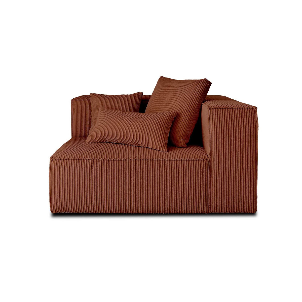 LISA DESIGN Colombine - module d'assise droit - en velours côtelé