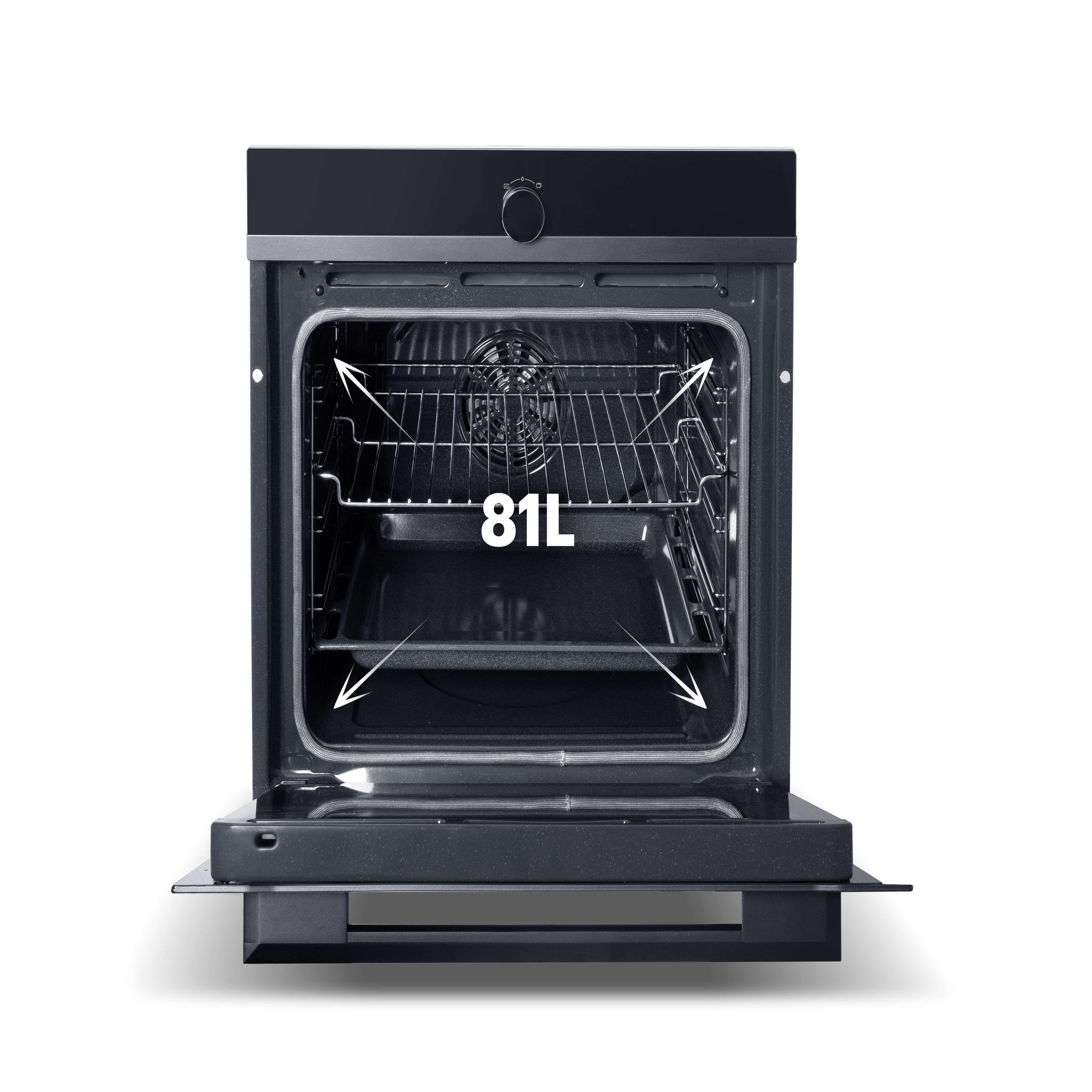 Voir la diapositive 3 : SCHNEIDER Four pyrolyse 81L 10 fonctions Noir - SCFP805S-BM