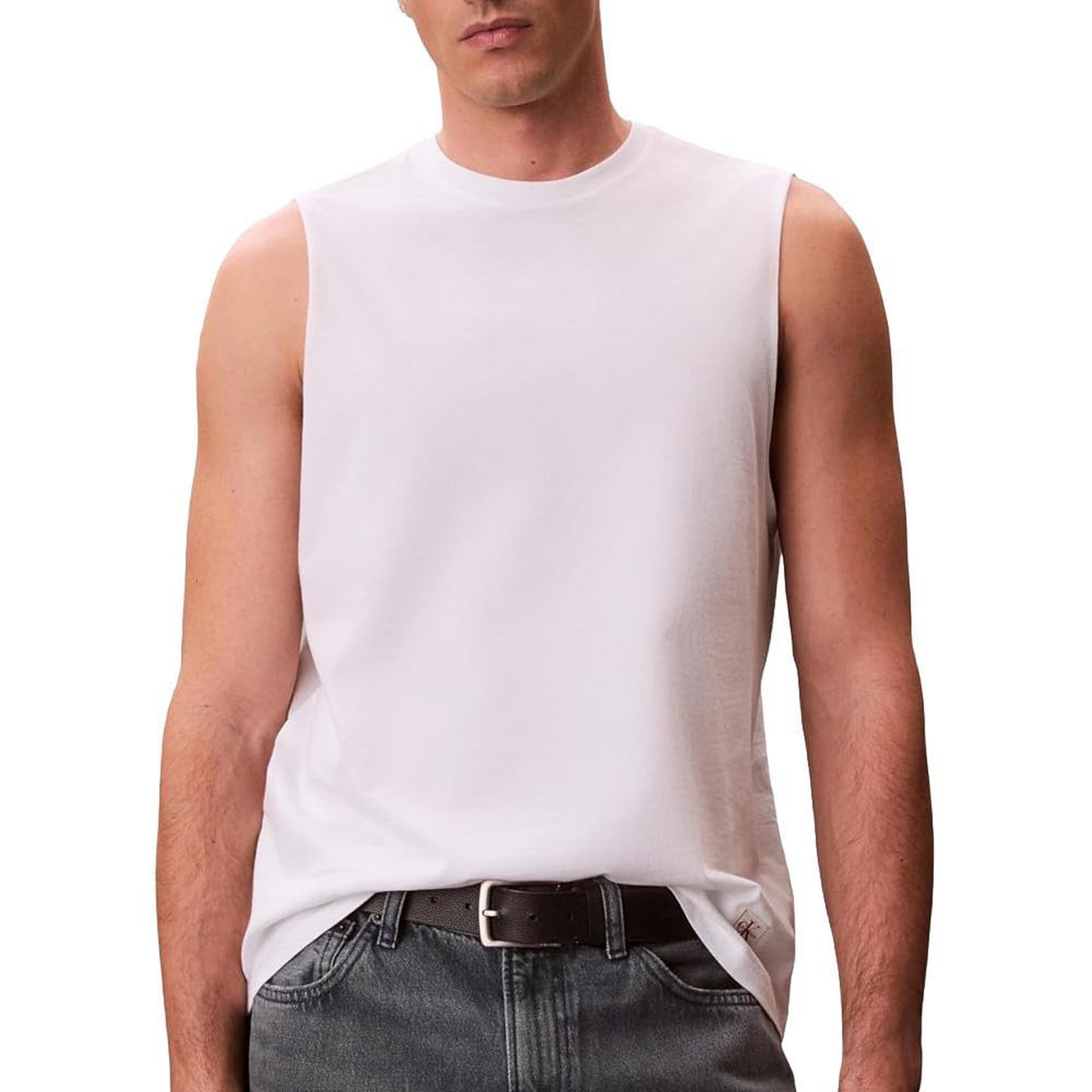 Voir la diapositive 1 : CALVIN KLEIN JEANS Débardeur Blanc Homme Calvin Klein Jeans 30s