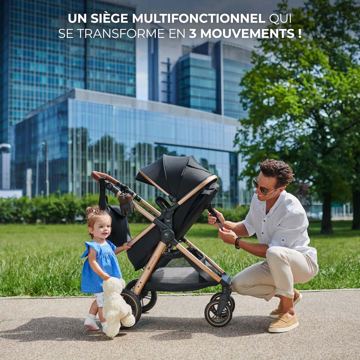 KINDERKRAFT Poussette multifonctionnelle 3 en 1 ESME PRO